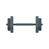 Gym barbell icon flat isolated vector