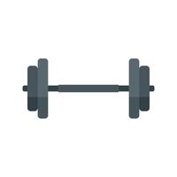 Gym barbell icon flat isolated vector