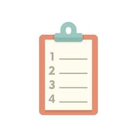 To-do list board icon flat isolated vector