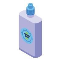 icono de botella de limpiador de plástico vector isométrico. detergente liquido