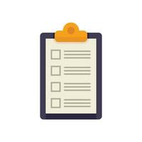 To-do list agenda icon flat isolated vector