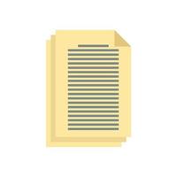 Old documents icon flat isolated vector