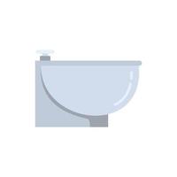 Cleaning bidet icon flat isolated vector