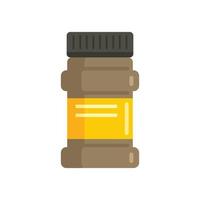 Cocoa jar icon flat isolated vector