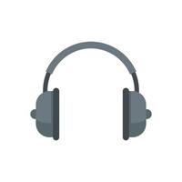 Music headphones icon flat isolated vector
