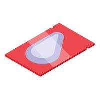 Patch package icon isometric vector. Eye gel vector