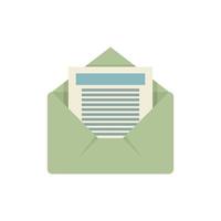 Document email icon flat isolated vector