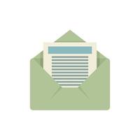 Document email icon flat isolated vector