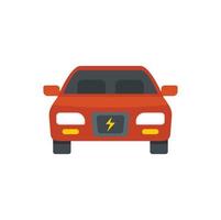 Modern hybrid car icon flat isolated vector