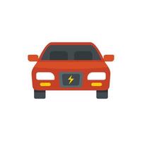 Modern hybrid car icon flat isolated vector