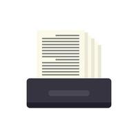 Paper documents icon flat isolated vector