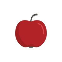 Eco apple icon flat isolated vector