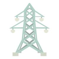 Electric pole icon, cartoon style vector