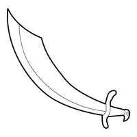 Dagger icon, outline style vector