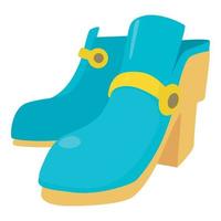 Two boots icon , cartoon style vector