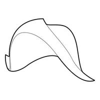 Fisherman hat icon , outline style vector