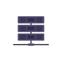 Modern remote server icon flat isolated vector