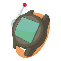 icono de reloj de pulsera espía, estilo de dibujos animados vector