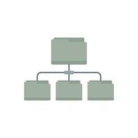 Folder network icon flat isolated vector