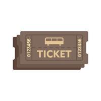 Card bus ticket icon flat isolated vector