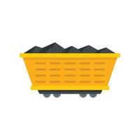 Metallurgy wagon icon flat isolated vector