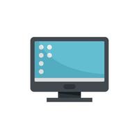 monitor sistema operativo icono plano aislado vector