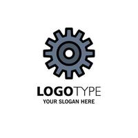 Gear Setting Wheel Cogs Business Logo Template Flat Color vector