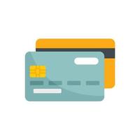 Bank card personal information icon flat isolated vector