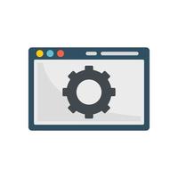 página web sistema icono plano aislado vector