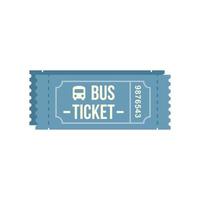 Bus ticket icon flat isolated vector