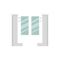 Closed turnstile icon flat isolated vector