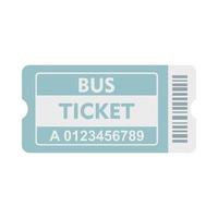 Machine bus ticket icon flat isolated vector