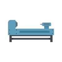 Grinding lathe icon flat isolated vector