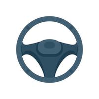 Auto steering wheel icon flat isolated vector