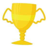 Winner cup icon, cartoon style vector