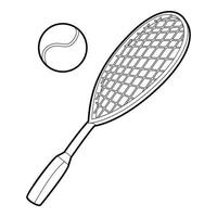 Tennis sport icon, outline style vector