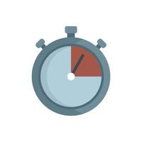 Personal trainer stopwatch icon flat isolated vector