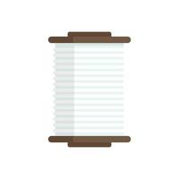 Wool bobine icon flat isolated vector