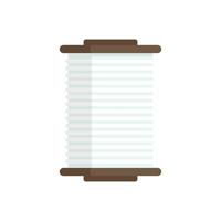 Wool bobine icon flat isolated vector