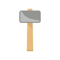 Sledge hammer icon flat isolated vector