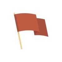 Red flag icon flat isolated vector