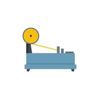 Sewing textile machine icon flat isolated vector