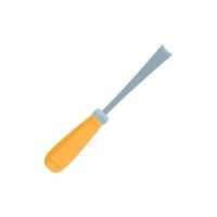 Round chisel icon flat isolated vector