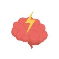 Brainstorming icon flat isolated vector