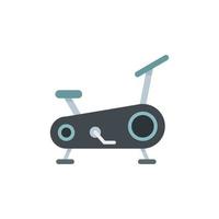 Sport exercise bike icon flat isolated vector