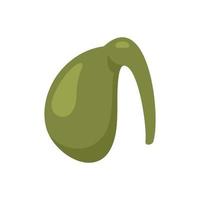 Digestion bladder icon flat isolated vector