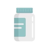 Digestion capsule jar icon flat isolated vector