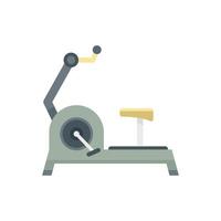 gimnasio ejercicio bicicleta icono plano aislado vector