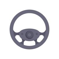 Metal steering wheel icon flat isolated vector