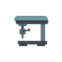 Computer milling machine icon flat isolated vector